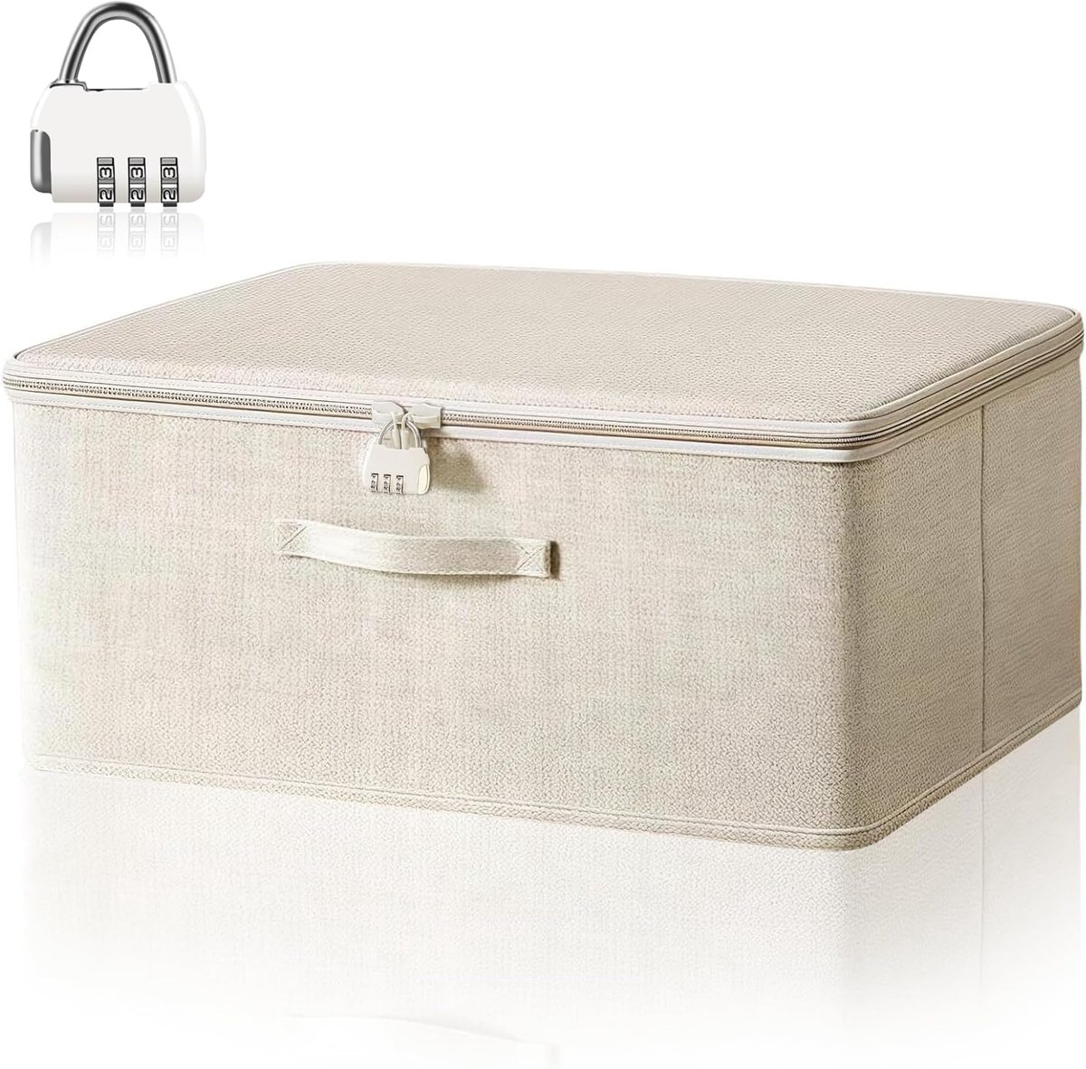 SnelShoppen - Lockable Box met Combinatieslot 30x20x14 cm - Robuuste Opbergdoos voor Kleding, Speelgoed, Geneesmiddelen - Veilig, Stofdicht, Met Handv