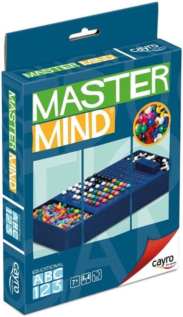 SnelShoppen - Cayro 125 Bordspel - Master Mind Kleurenspel - Reisversie - Geschikt voor Kinderen vanaf 7 Jaar - Intermediate Spelniveau - Perfect voor