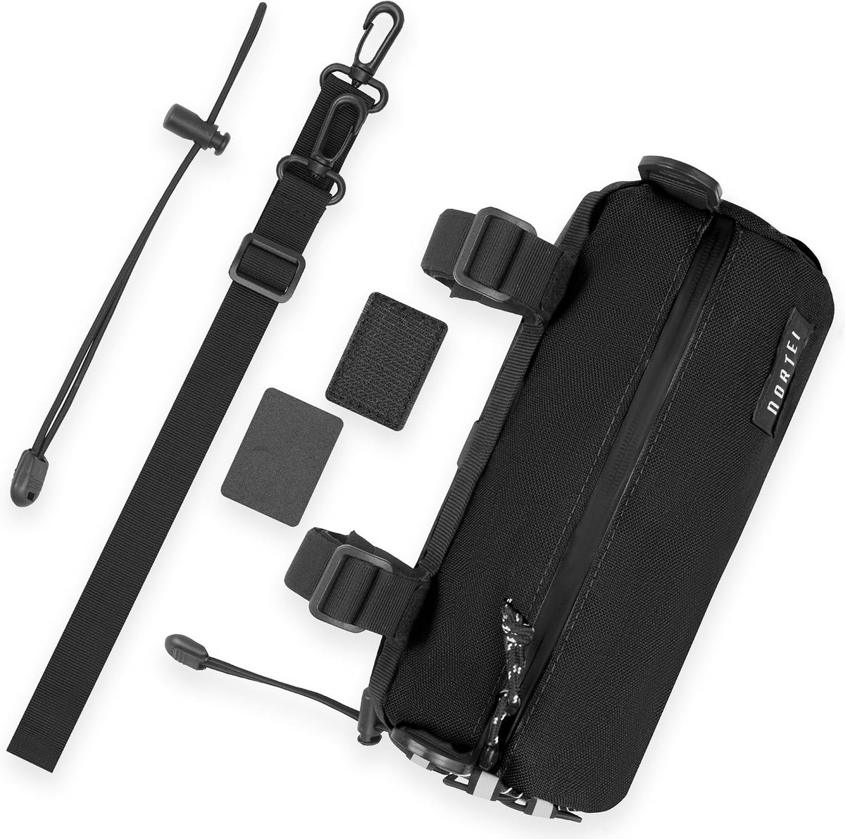 SnelShoppen - Handlebar Bag voor Fietsen - Gravel en MTB - Waterproof Zipper - 2L - 23x10 cm - Zwart - Ideaal voor Bikepacking en Fietstochten