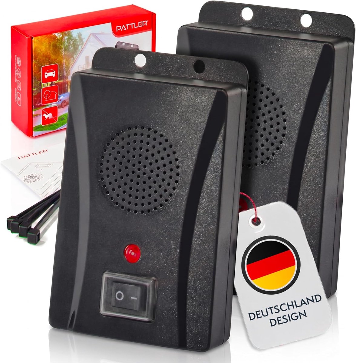 SnelShoppen - Ultrasonic Marten Repellent voor Auto en Thuis - Batterijgevoed - Tot 40 m² Bereik - Effectieve Ultrasone Geluidstechnologie