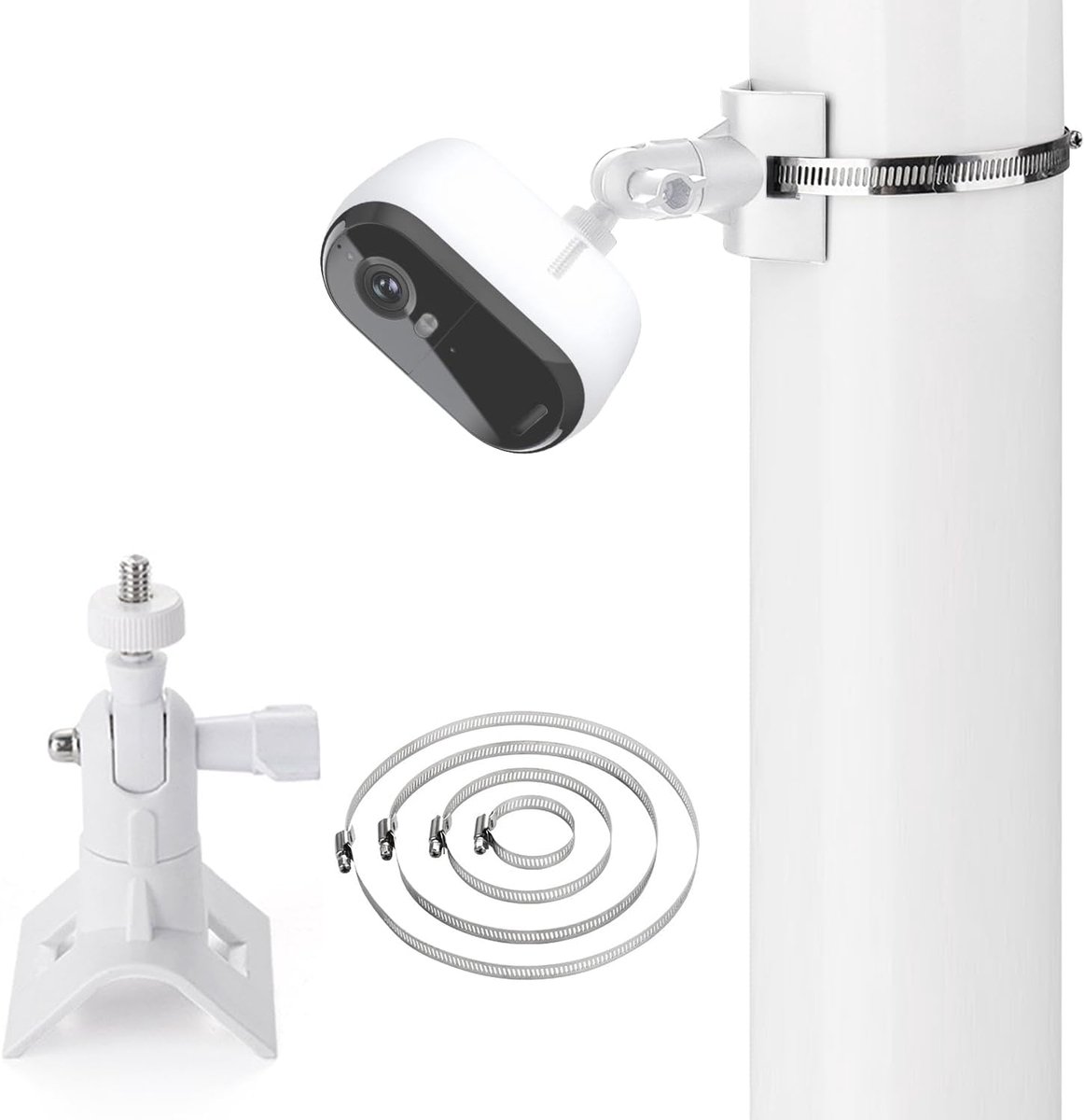 SnelShoppen - Universele Camera Bevestiging voor Buiten, 360° Verstelbare Camera Houder voor Arlo, Wyze, EufyCam, 1/4 Inch Schroefdraad, Perfect voor