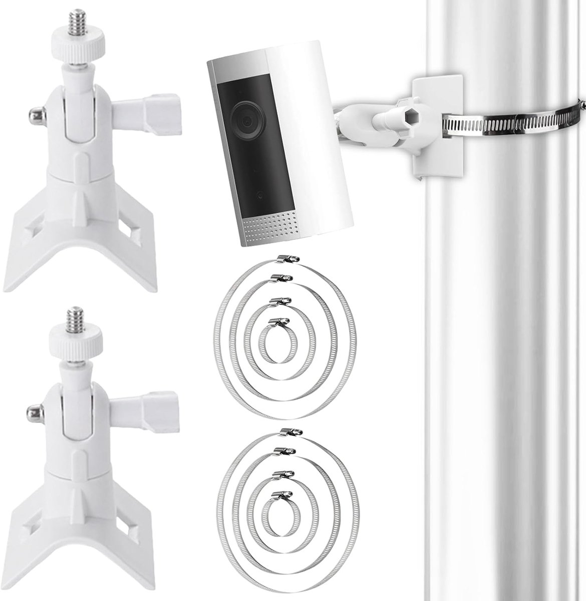 SnelShoppen - Pack van 2 Universele Camera Mast Houder voor Eufy Cam, Arlo, Wyze - Verstelbare Camera Beugel voor Binnen en Buiten - Duurzaam en Corro