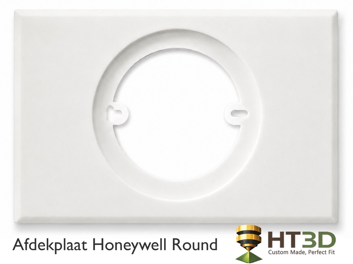 Afdekplaat Honeywell Round - Wit - Honeywell Round Thermostaat - Kamerthermostaat - Thermostaat - Muurplaat - Afdekraam - Grondplaat - Houder - HT3D