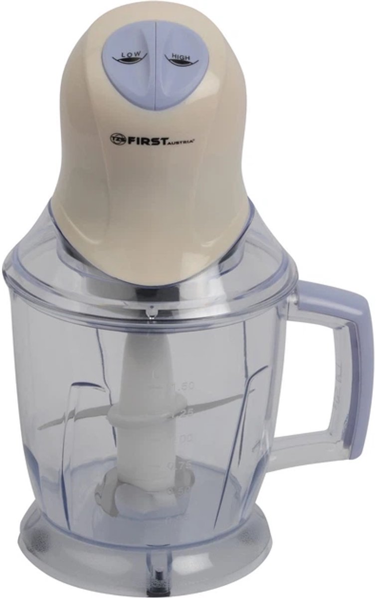 FIRST Austria Hakmolen 1,5 Liter 400W – Elektrische Food Chopper – 2 Snelheden – RVS Messen – FA-5114-5-GR