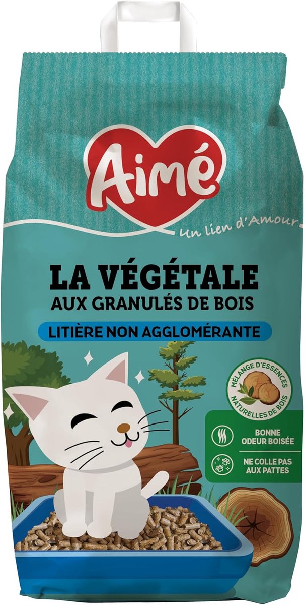 SnelShoppen - Kattenbakvulling 10L, Ultra Absorberend Houten Pellets, Geurabsorberend, Geen Plak, Hypoallergeen, Diervriendelijk, Ideaal voor Thuisgeb
