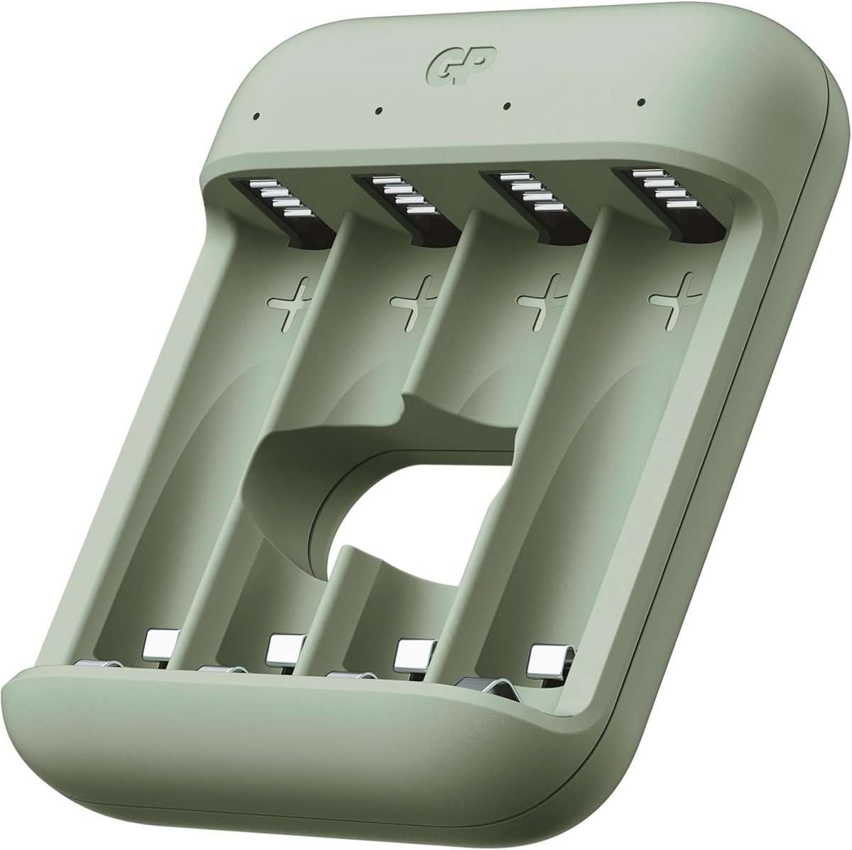 SnelShoppen - Snel Oplaadbare Batterij Oplader AA/AAA - Snelle USB-C Batterij Lader met 4 Slots, Individuele Oplaad Slots, LED Indicator en Veiligheid