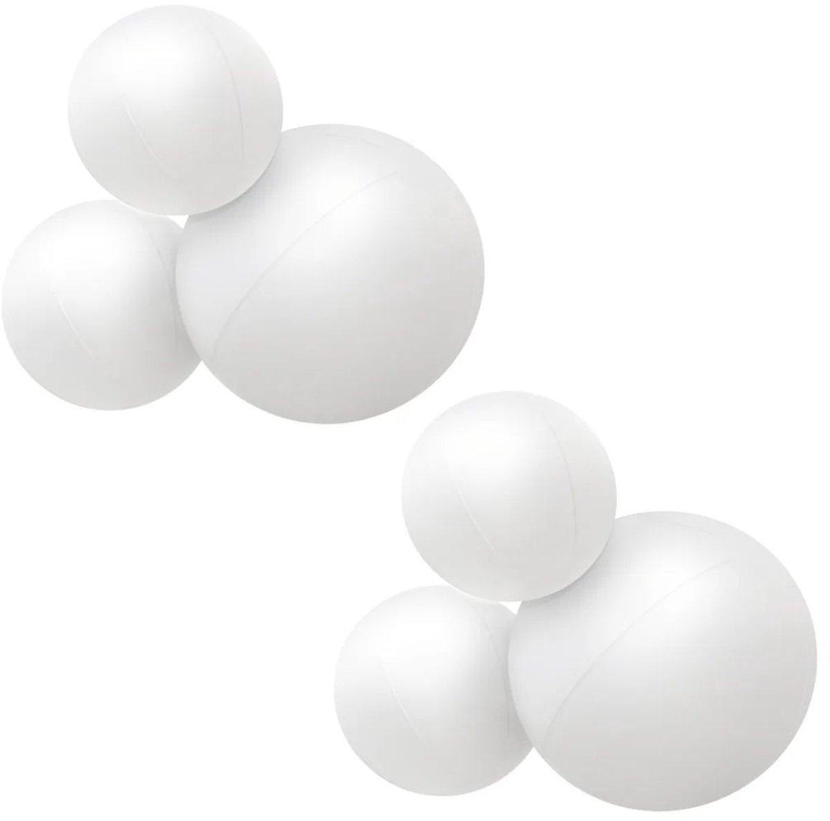 Herbruikbare Ballonslinger van 3 Wit - Set van 2 - Balloony