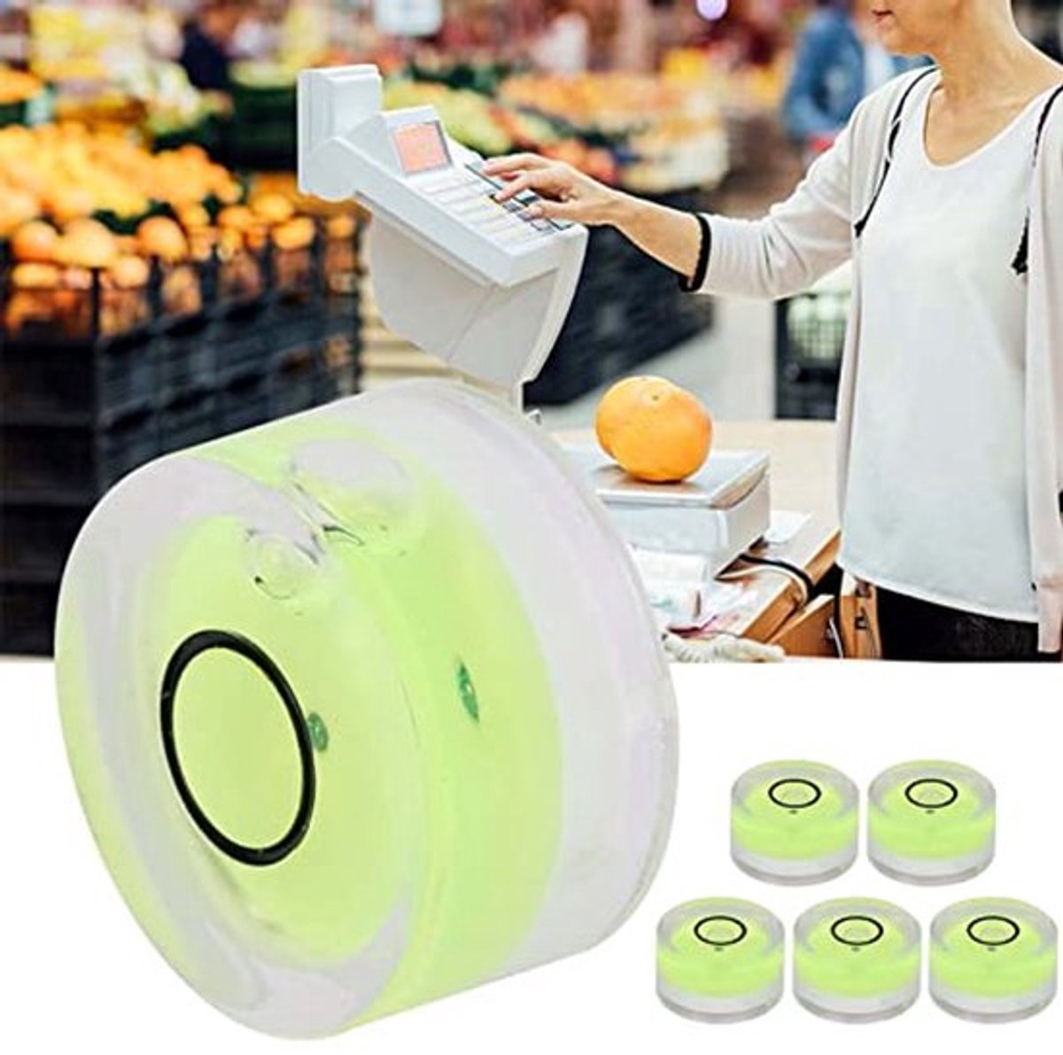 5 stks 15mm ABS Plastic Circulaire Diameter Meetinstrument Mini Ronde Waterpas Bubble voor Weegschaal