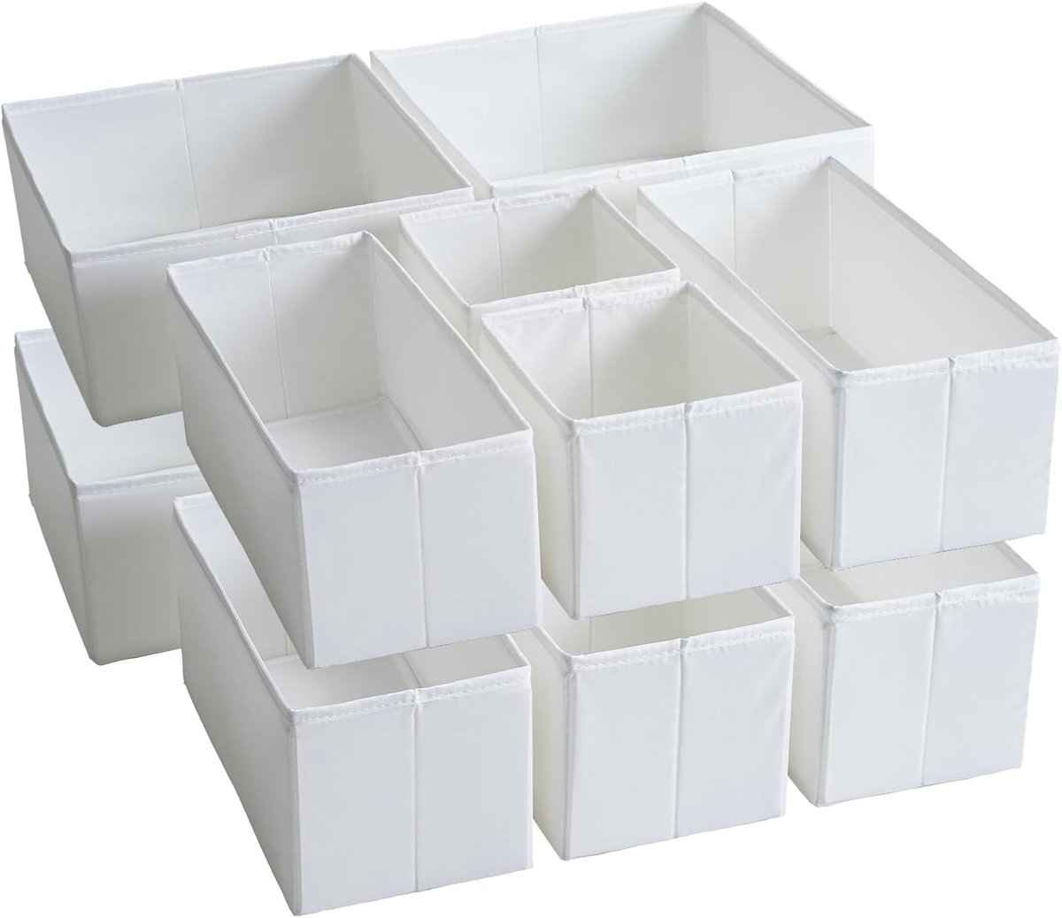 Duurzame en Wasbare Lade-organizers met Ondersteunende Planken, Set van 12 voor Badkamer en Kledingkast, Ideaal voor Kleine Opberging