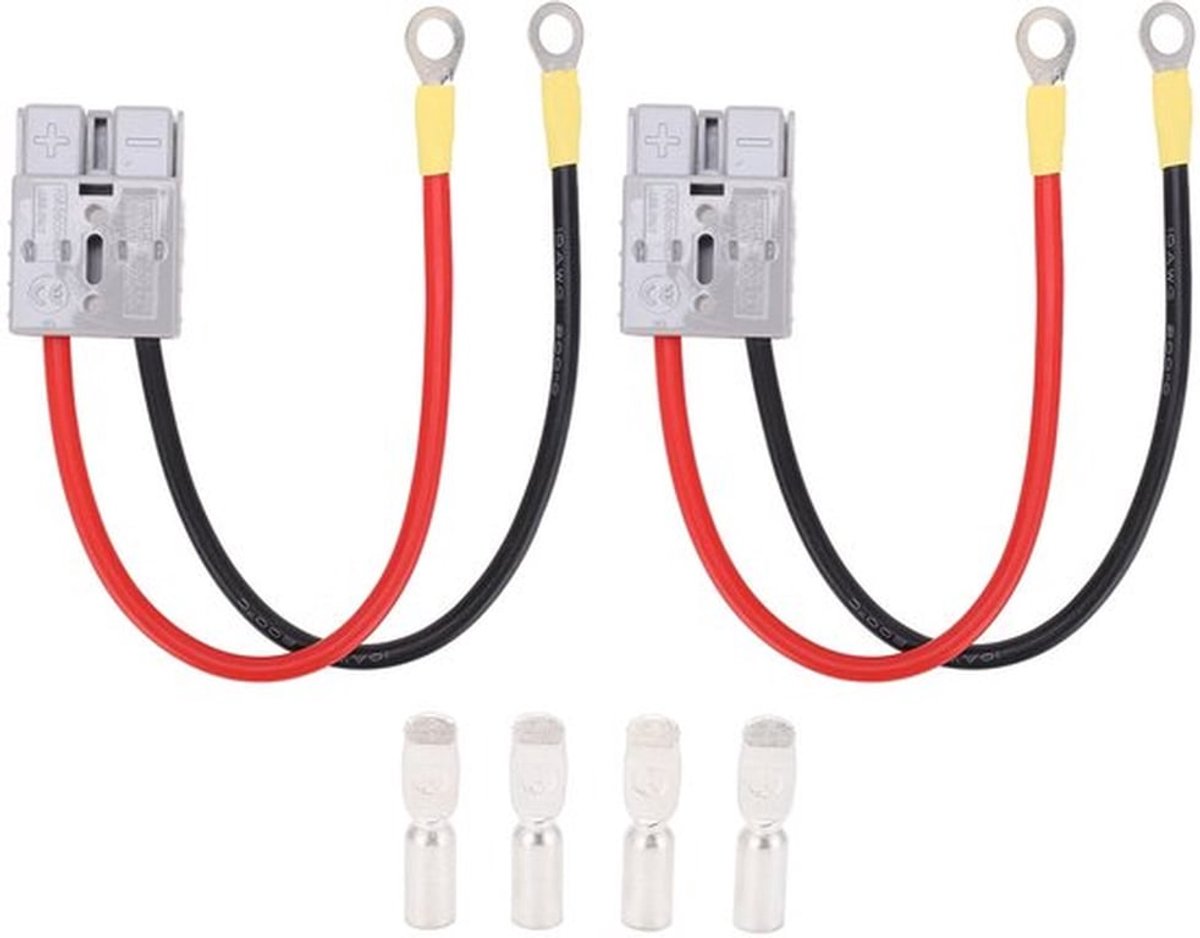 Accu Kabel, DC600V 50A Jumper Accu Kabels Snelle Aansluiting Connector 10Awg voor Auto Van Motorfiets RV Trailer