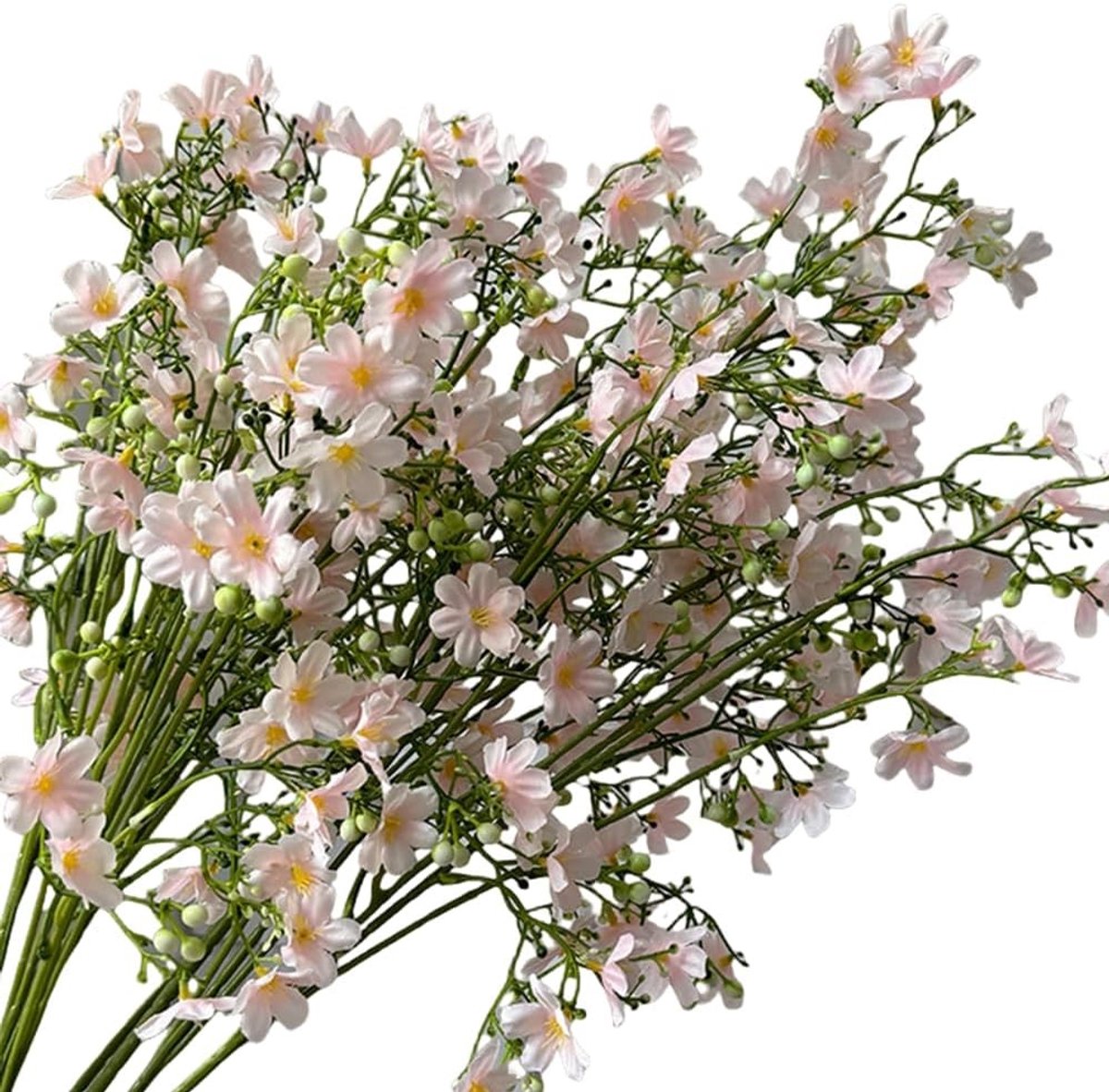 8 Stuks Zijde Bloemen met Lange Stelen voor Hoge Vazen - 67 cm Lichtroze Kunstbloemen Boeket, UV-bestendige Planten voor Thuis, Bruiloft en Binnen- of Buitendecoratie