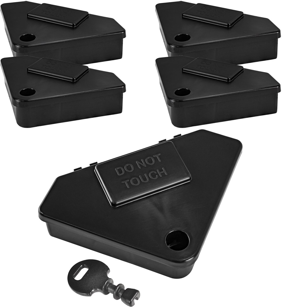 5x Muizenval Muizenmuis Tuin Muizenval Hoekaasdoos Aasdoos Aasstation voor muizengif Maeuse Muisaasdoos Gifaas Vole Repel Key Petigi