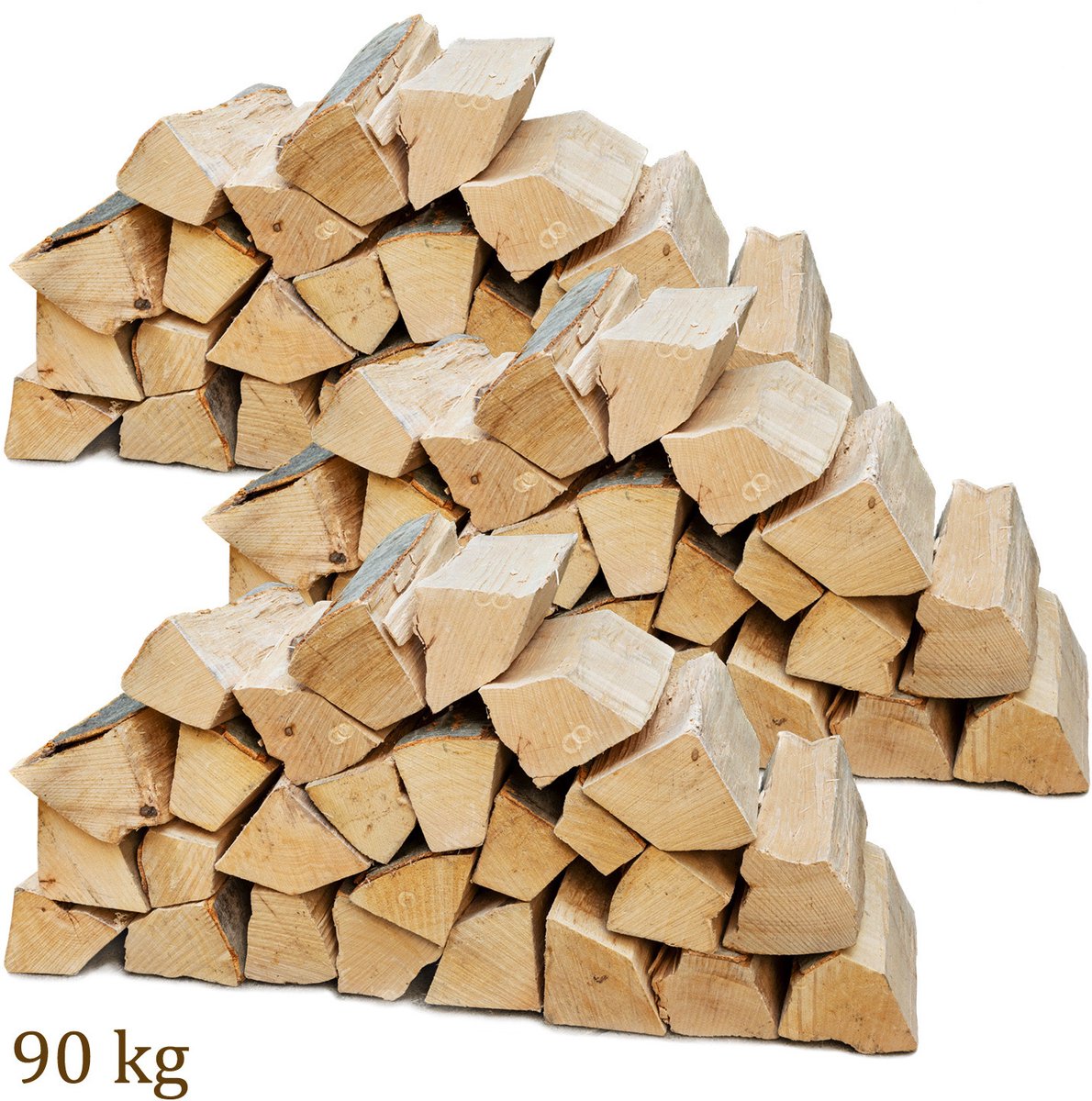 Brandhout, 90 kg, voor kachels, open haarden, vuurkorven en barbecues, beukenhout, 25 cm, Flameup