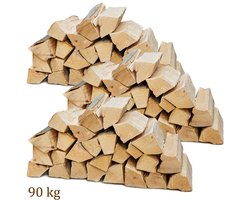 Brandhout, 90 kg, voor kachels, open haarden, vuurkorven en barbecues, beukenhout, 25 cm, Flameup