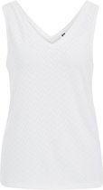 WE Fashion Dames jersey singlet met opengewerkte structuur