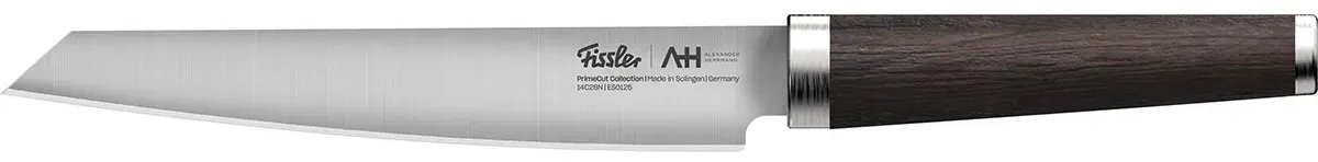 Fissler PrimeCut - Vleesmes 18 cm – Professioneel RVS Keukenmes – HRC 60 – Eikenhouten Handvat