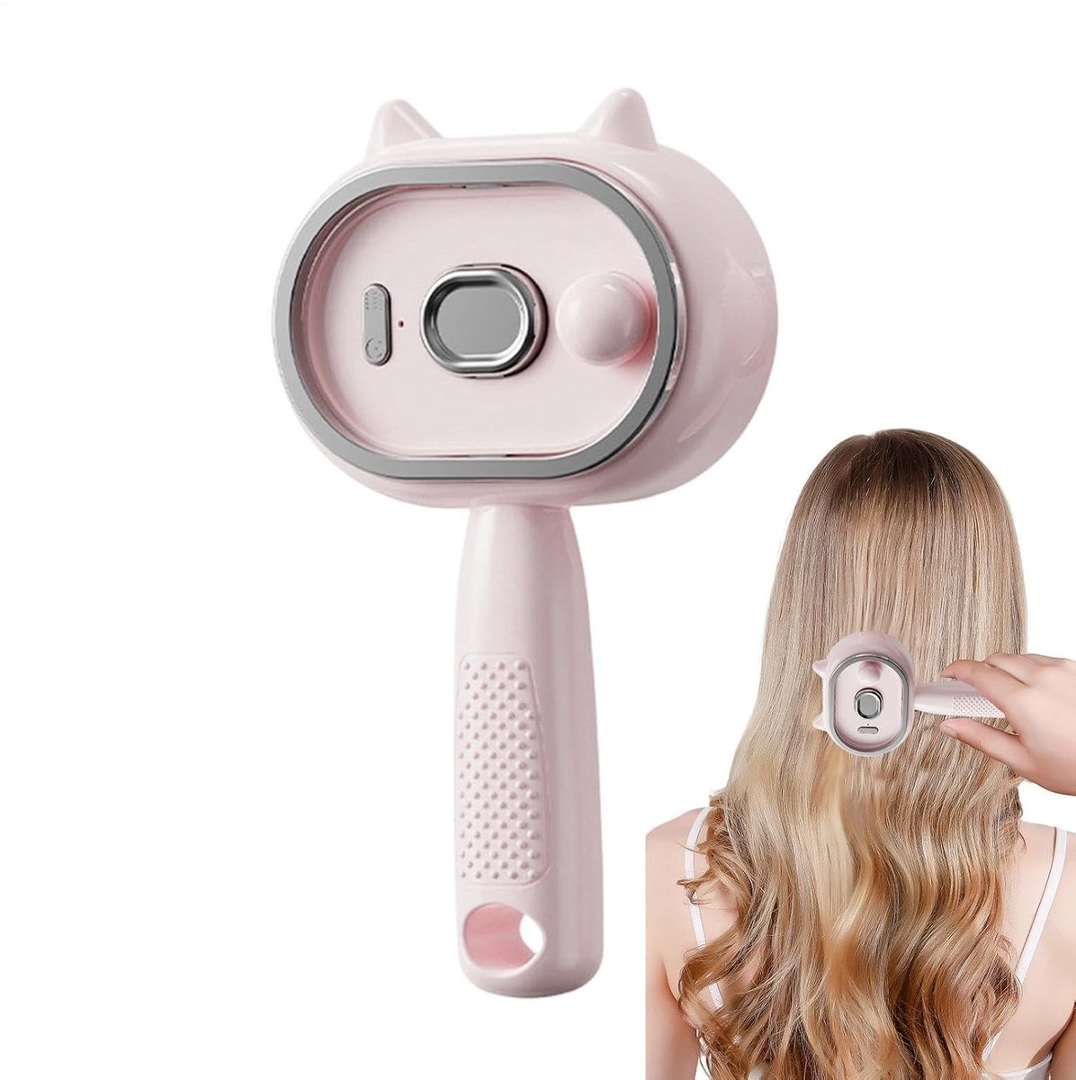 Elektrische haarspraykam met kussen, draagbare spuitkam | elektrische stoomborstel voor thuis, salon, spa, bruiloft, feesten, vakantie en festivals