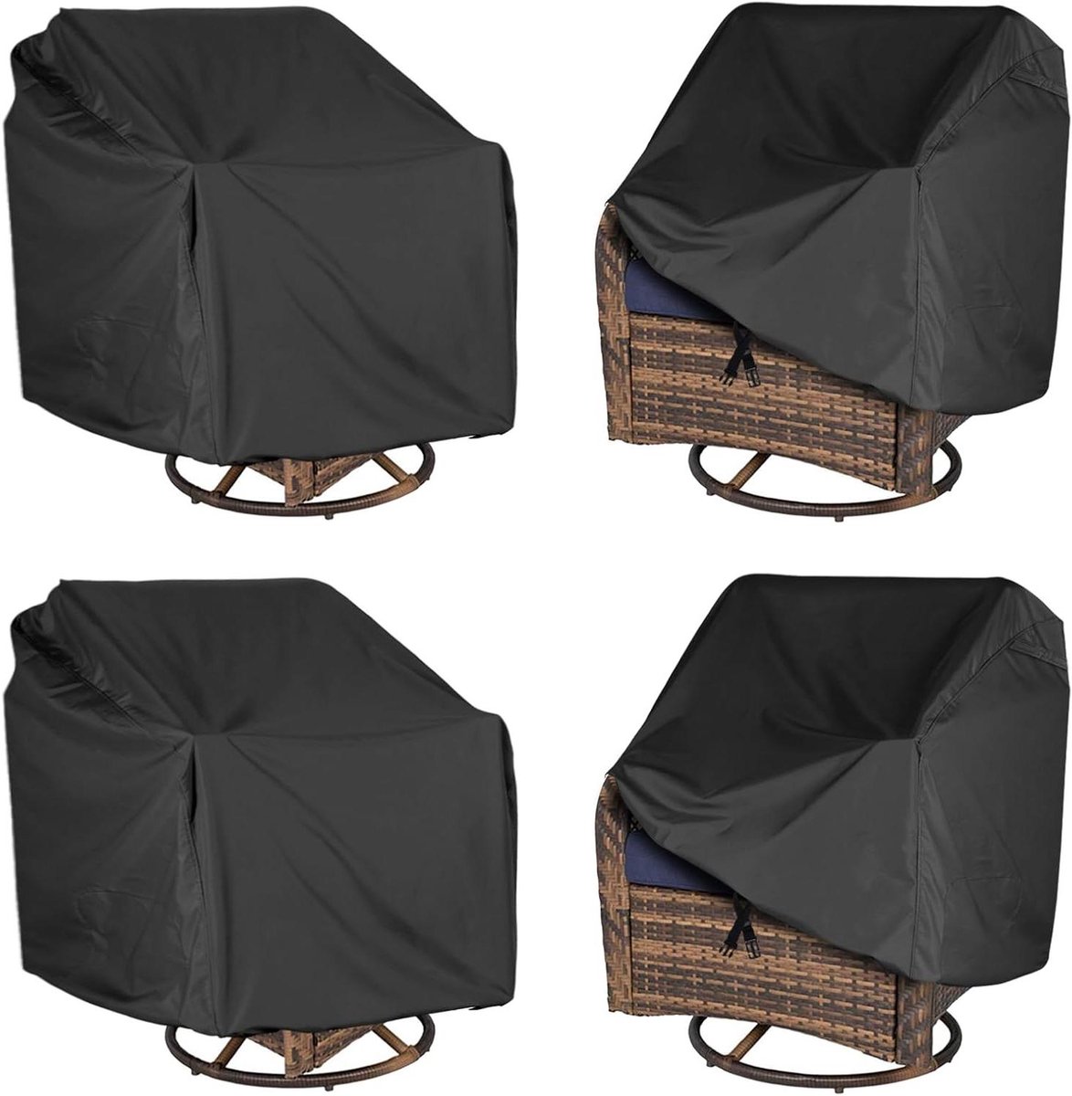Terrasstoelhoes - Stoelhoes buiten - Bescherming tuinmeubelen - Zwaar en waterdicht - 37.5 W x 39.25 D x 38.5 H