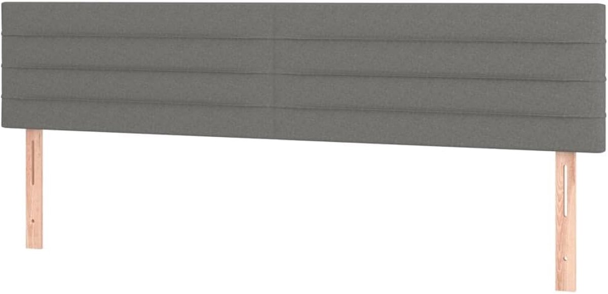 Hoofdborden Set - Bedhoofden Hout - Rug Ondersteuning - Verstelbare Hoogte - 180 x 5 cm - Donkergrijs