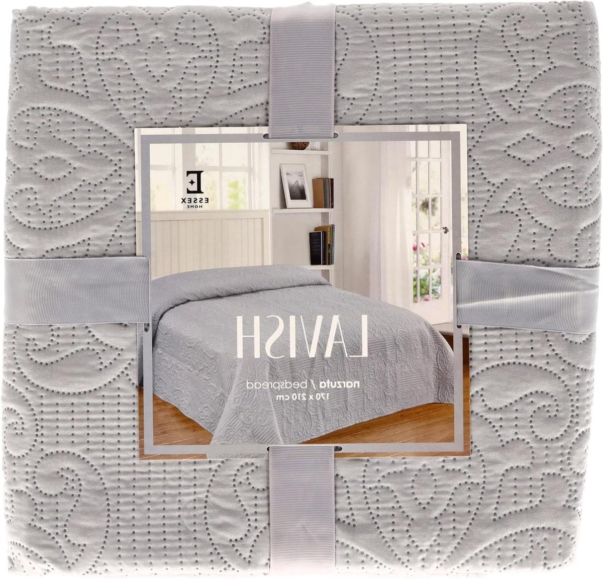 Sprei - Bedsprei Dek - Slaapkamer Decoratie - Modern Stiksel - 170 x 210 cm - Grijs