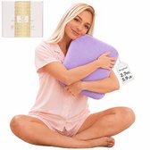 HerComfort Pillows Gewichtskussen voor Volwassenen 2.7 KG – 30*30 CM Paars – Prachtig Cadeau - Slaap Beter & Kom Tot Rust – Verzwaarde Kussen – Verzwaringskussen voor Meer Focus – Weighted Body Pillow – Anti-Stress Slaap Knuffel – Anxiety Pillow