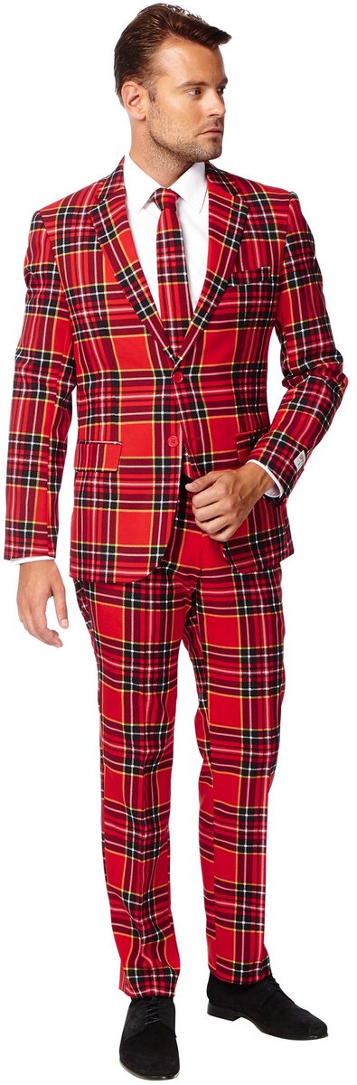 OppoSuits The Lumberjack - Heren Kostuum - Rood - Kerstpak - Maat 60