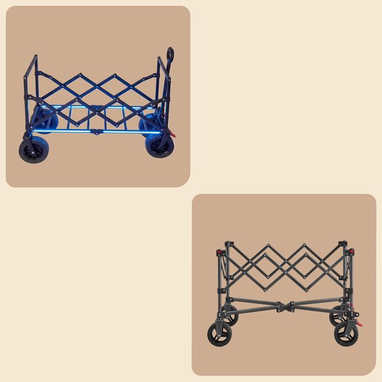 SONGMICS GFW201G101 - Opvouwbare Bolderkar - 200 L Transportwagen - Met Handgreep en 4 Versterkte Wielen - Voor Buiten Tuin van Songmics — afbeelding 3