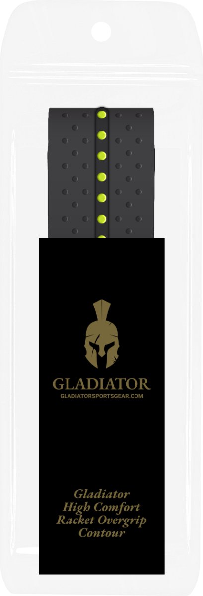 Gladiator High Comfort Racket Overgrip Contour - Griptape - Padel - tennis - pickleball - zwart