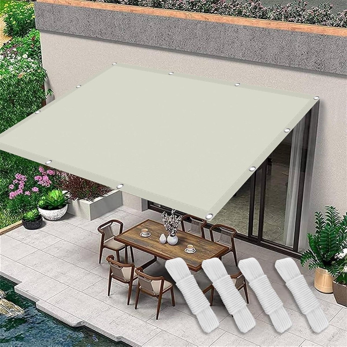 Zonnescherm Zeilen - Luifel Schaduwdoek - Buiten Schaduw Creëren - Waterafstotend 98% UV B