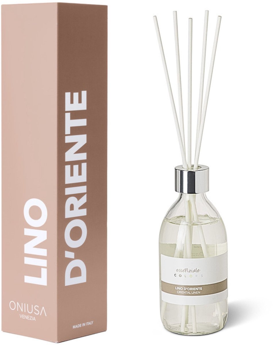 Oniusa - Geurstokjes Oosters Linnen 300 ml - Colors Collection Lino d'Oriente