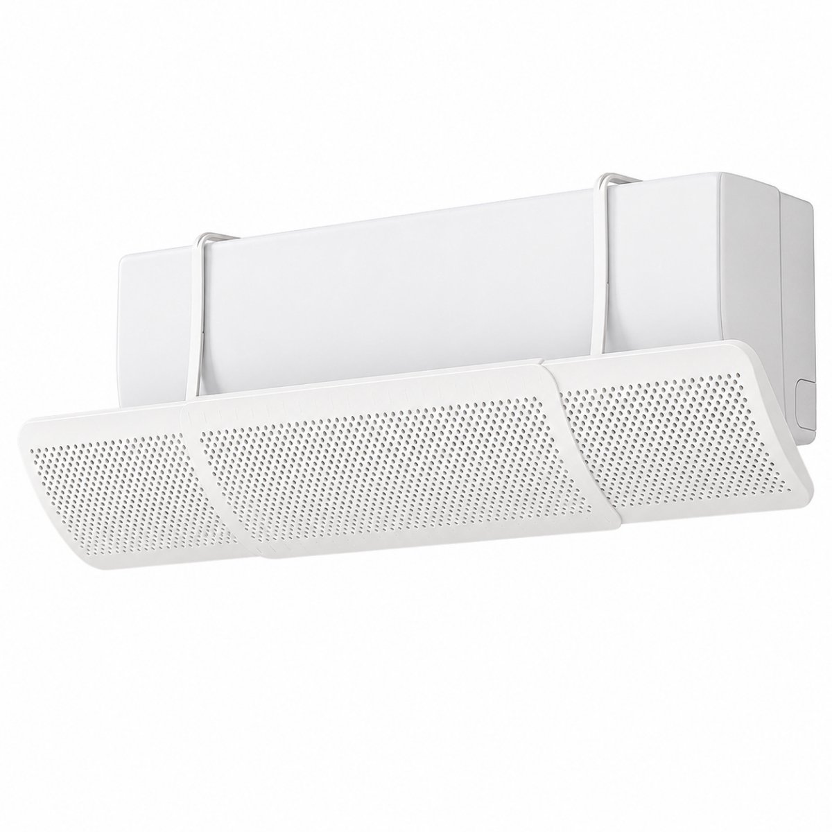 Airco Windscherm Universeel - Verstelbare Luchtstroom Geleider - Anti-Directe Luchtstroom Klimaatbeheersing - Geschikt voor 3P Airconditioning - Wit