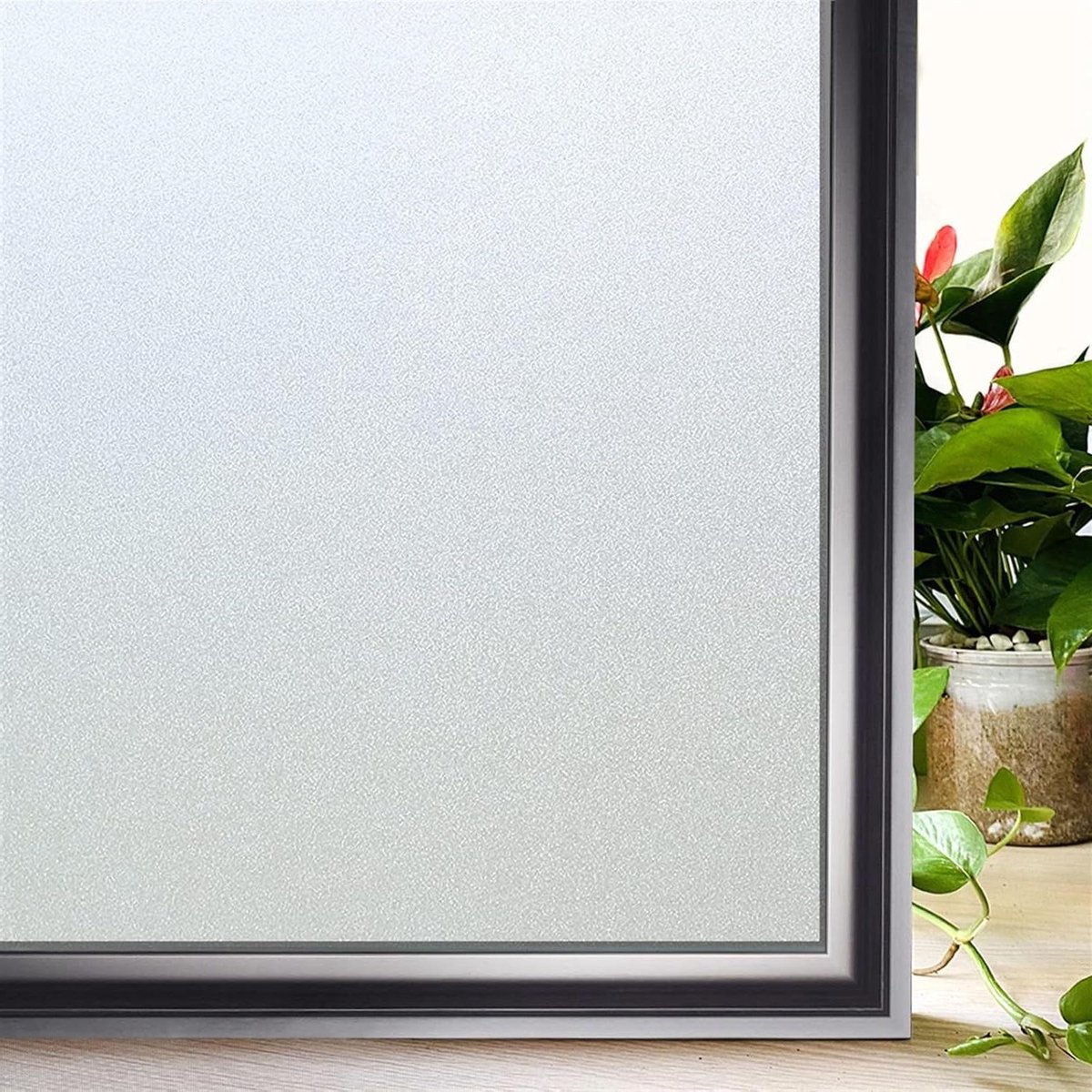 Privacy Raamfolie - Glas-in-lood effect - Zomerse warmte weren - UV-beschermend - 45x300 c