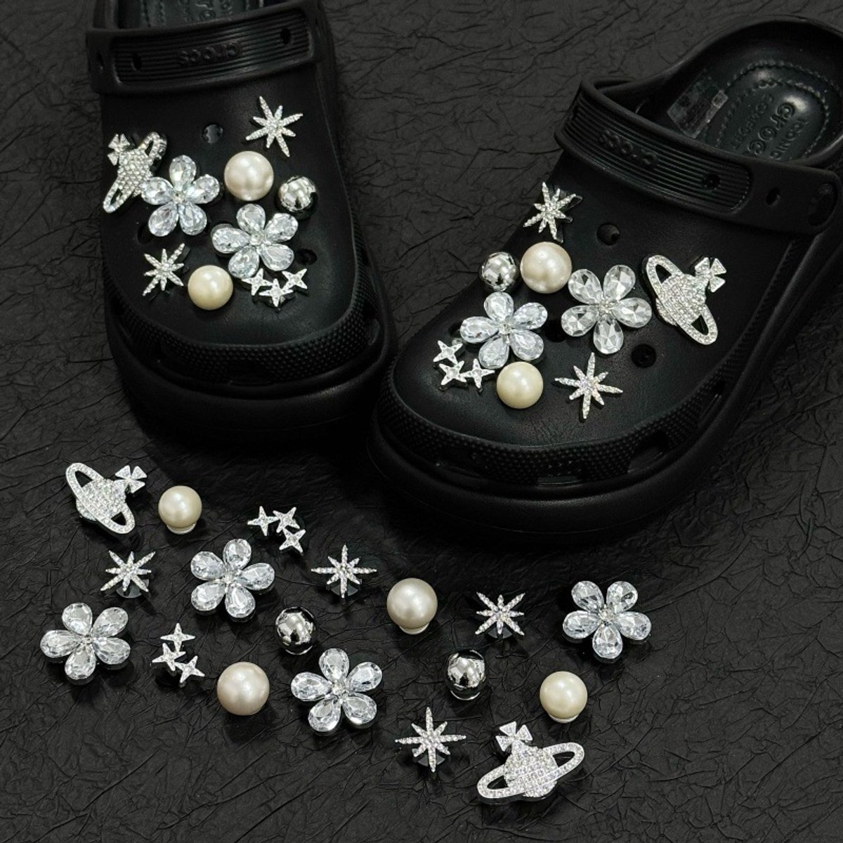 Schoenaccessoires-geschikt voor crocs charms- geschikt voor crocs pins- geschikt voor crocs Accessoires- geschikt voor Crocs Jibbitz-CJ-385 Stroperij Parelsteen