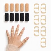 Namajunas - 7 stuks vingerspalk - 10 stuks vingerbeschermer - Compressievingermouwen - Vingerbrace - Vinger splint - Ovale vingercorrectorspalk voor trigger, mallet, artritis en rechttrekken - Basketbalsport
