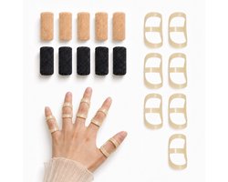 Namajunas - 7 stuks vingerspalk - 10 stuks vingerbeschermer - Compressievingermouwen - Vingerbrace - Vinger splint - Ovale vingercorrectorspalk voor trigger, mallet, artritis en rechttrekken - Basketbalsport