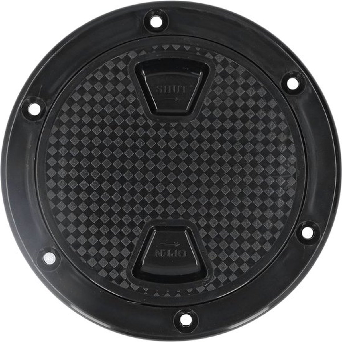 4 Zoll ABS Inspektie Lukendeckel - Marine Accessoire - Anti-UV, Zwart