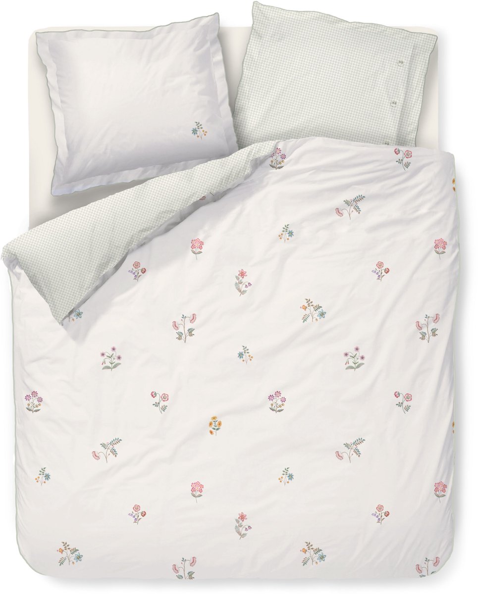 Pip Studio Mughal Flower dekbedovertrek - Tweepersoons - 200 x 200/220 cm - Gebroken wit
