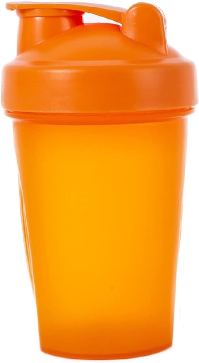 Ideale 400 ml Shakefles met metalen mengbal, lekvrije dop en shakerbekers voor eiwitsupplementen, fitness en training