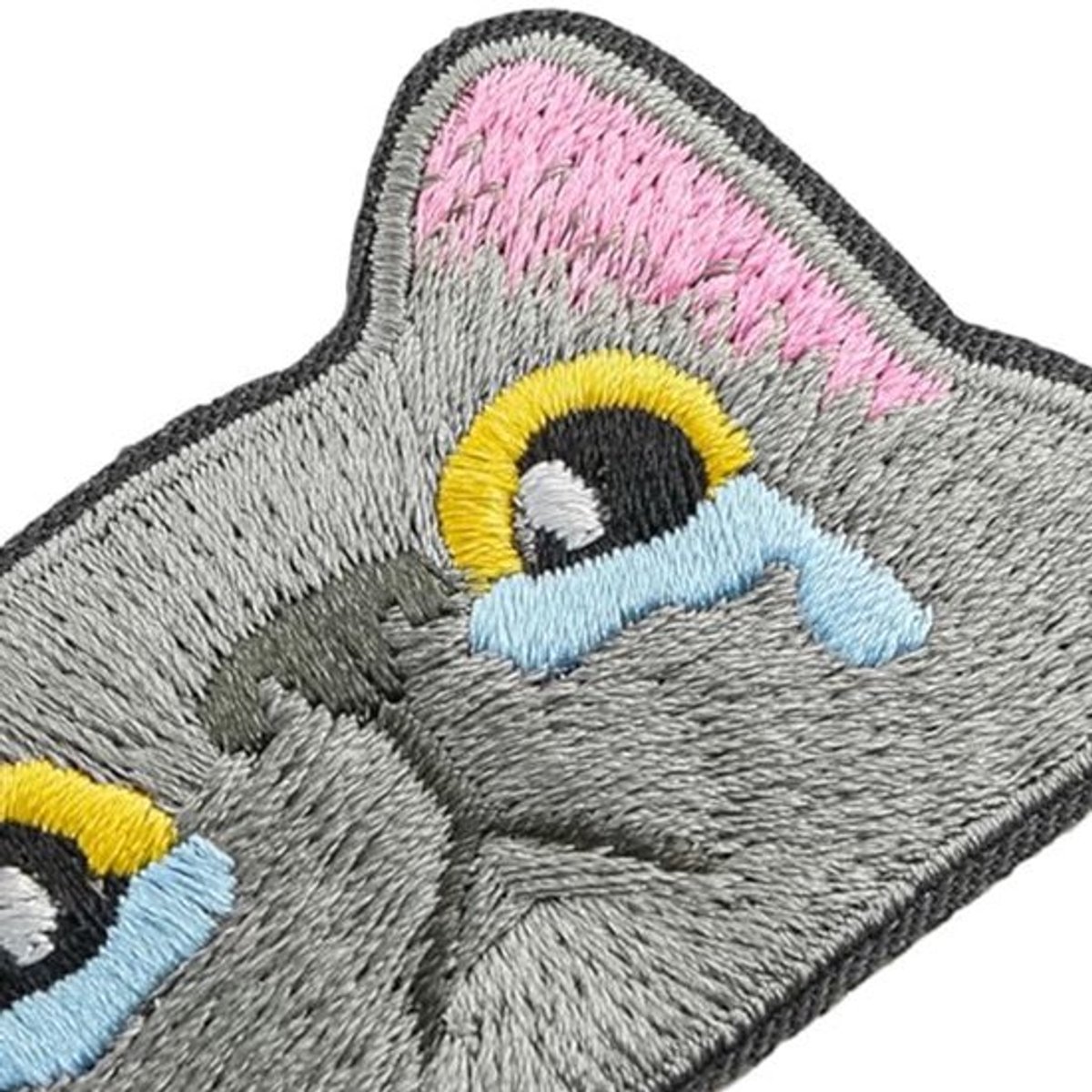 3 Stuks Kattengezicht Opstrijkbare Patches - Duurzaam Borduurwerk voor Hoeden, Tassen en Kleding