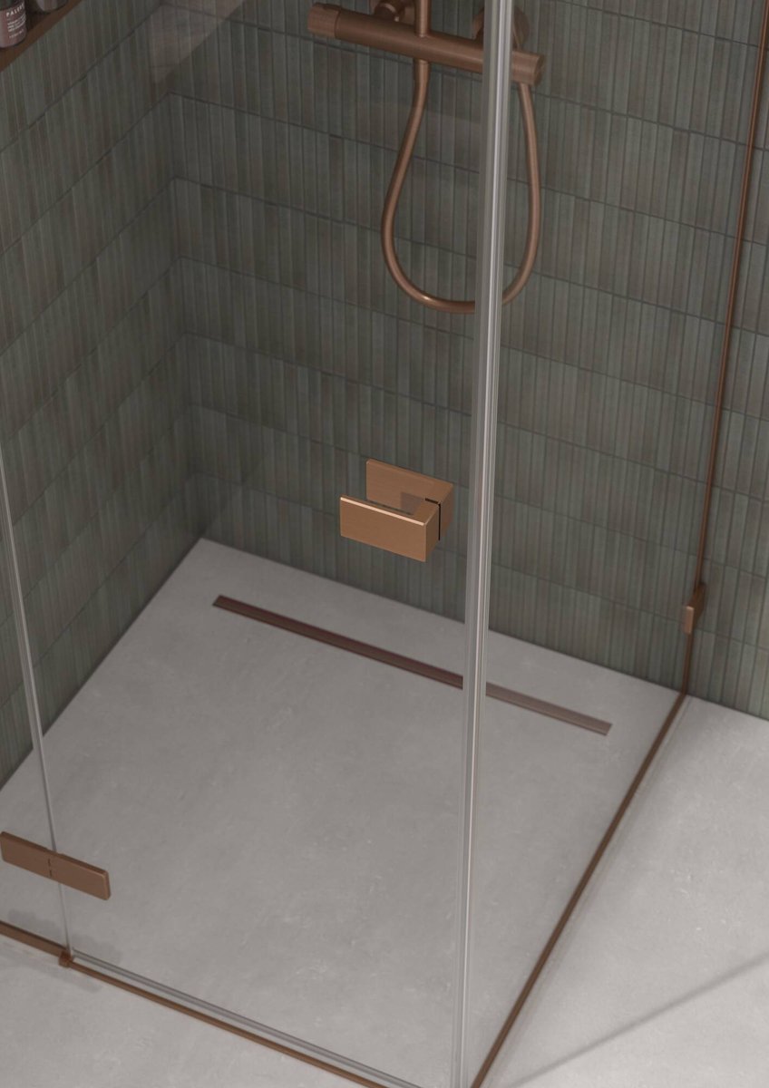 Ben Small Reversible Tegeldrain 70 cm Geborsteld Koper