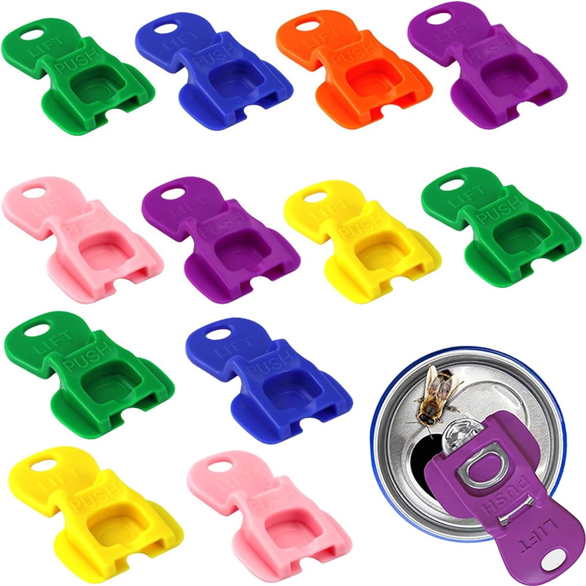 Blikopeners - 16 stuks - Voor drankblikjes - Meerkleurig