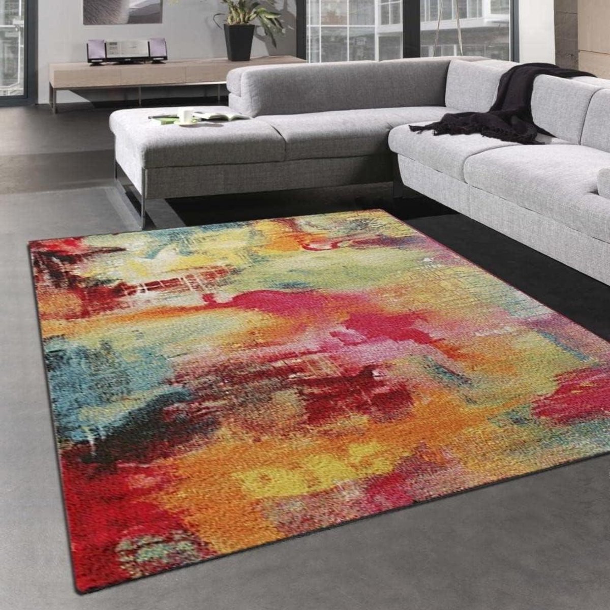 Modern Vloerkleed - Abstract Tapijt - Woonkamer Decoratie - Vloerverwarming Geschikt - 160