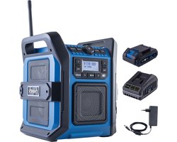 Scheppach Accu Bouwradio - DAB+ & FM Radio - 30W Stereo Geluid - Inclusief 20V Accu & Lader!
