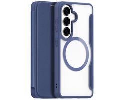 Dux Ducis Skin X Pro Hoesje Geschikt voor Samsung Galaxy S26 Plus | Compatibel met MagSafe / Qi2 | Book Case met RFID Pasjeshouder | Beschermhoes | Transparant Blauw