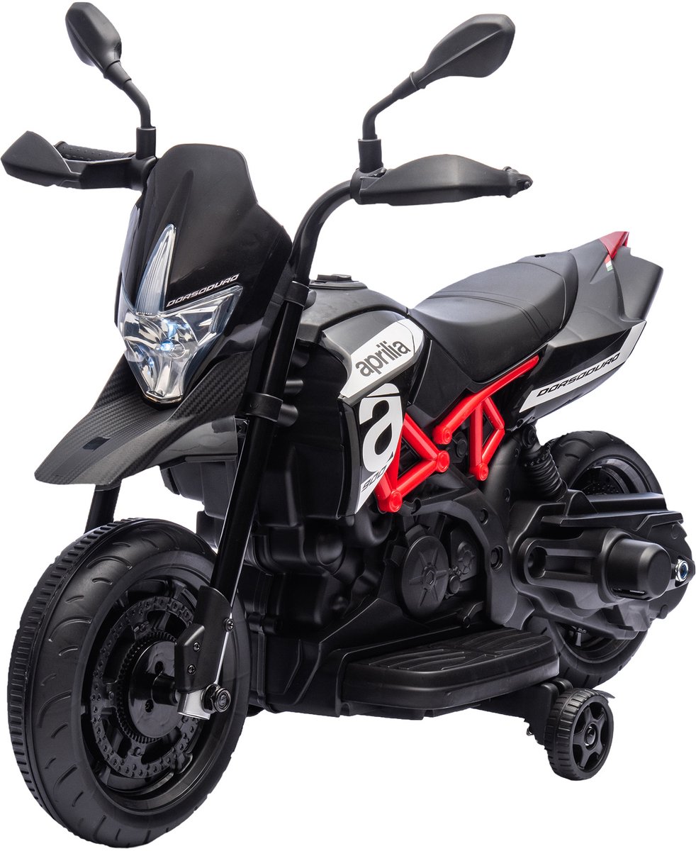 Danky Moto - Elektrische kinderfiets 6V - 3 km/u snelheid, max 20 kg laadvermogen - Antislipbanden en schokdempers - Geschikt voor 3-6 jaar - Grijs