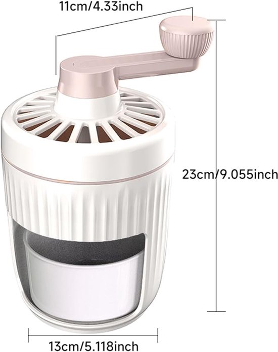 Handmatig IJsscheerapparaat - Handmatige Ijs Grinder - ijsscheerapparaat - IJsblokjesmaker - Draagbare - Kleine - voor Milkshakes, Smoothies, sapsmoothies, ijsdranken - roze — afbeelding 5