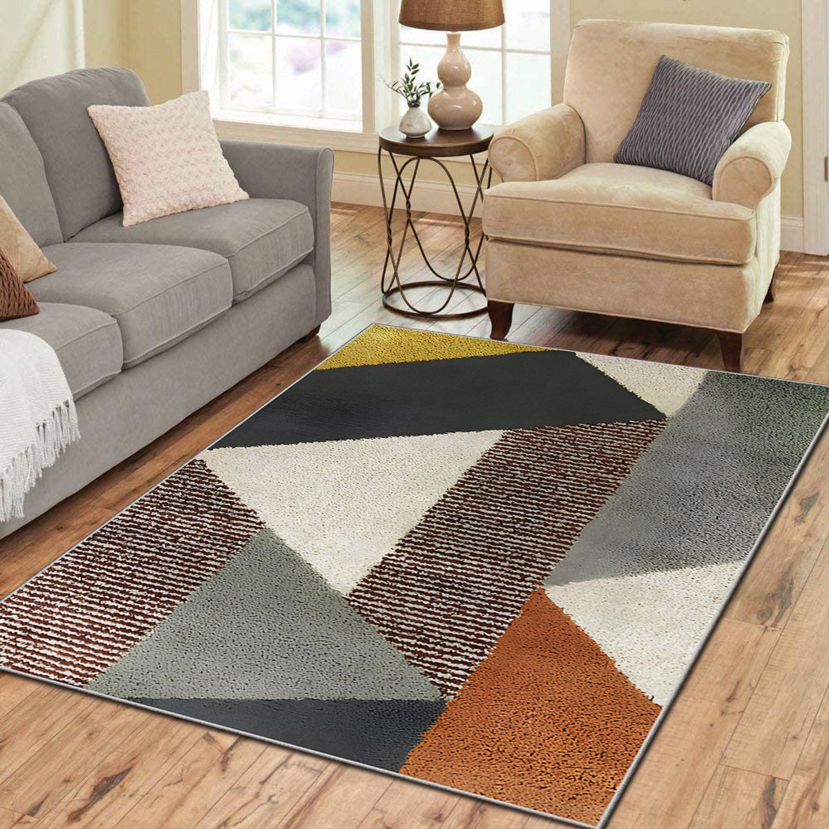 Zeo Wood - Vloerkleed - Tapijt Woonkamer - Vloerkleed 160*230 cm - Anti Slip - Machinewasbaar