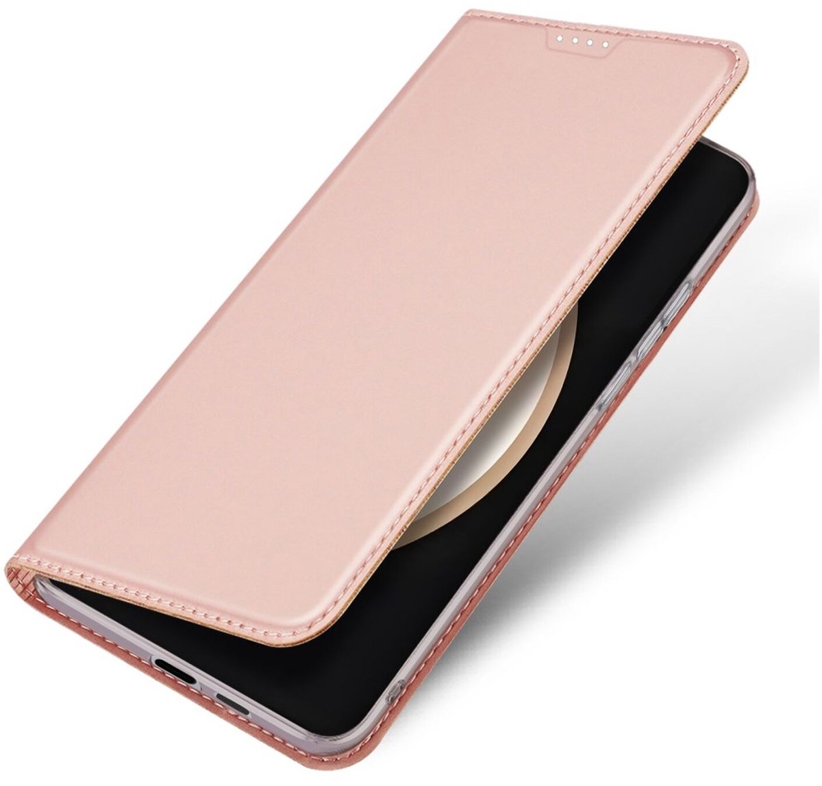 Dux Ducis Skin Pro Hoesje Geschikt voor Samsung Galaxy S25 FE | Book Case met Pasjeshouder | Portemonnee | Standaard | Roze