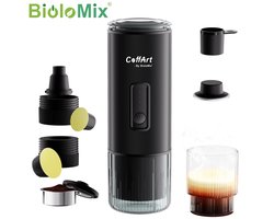 Draagbare Espressomachine 3-in-1 - Portable Espressomachine voor onderweg - Geschikt voor cups en poeder - Handmatige espressomaker - compatible met Nespresso