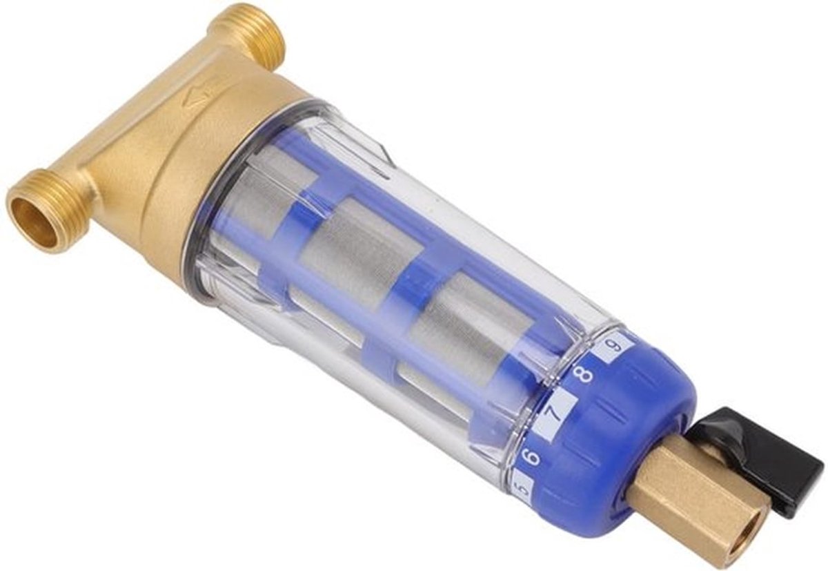 Cyclonische sedimentatiewaterfilter Rewind Zuiver koperen waterfilter voor het hele huis voor wasmachine Verbetert de waterkwaliteit Hoge filtratienauwkeurigheid Lange